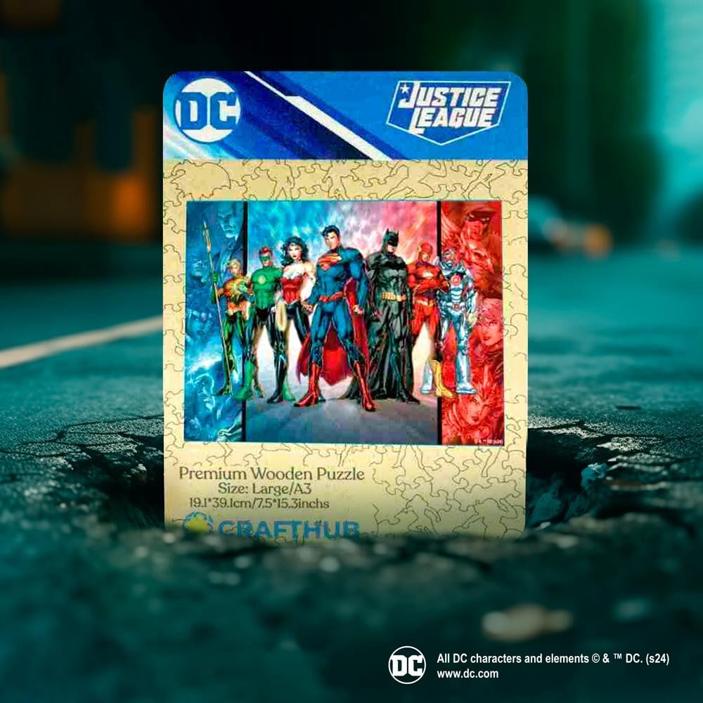Animal Jigsaw Puzzle > Wooden Jigsaw Puzzle > Jigsaw Puzzle Justice League Hero Team-Up Wooden Jigsaw Puzzle