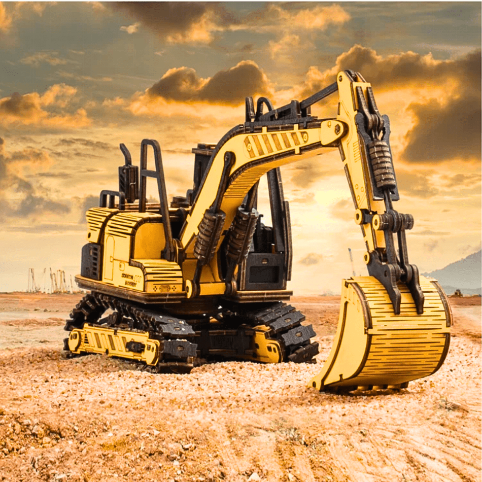 3D Puzzle Excavator Crane 3D Puzzle Excavator Engineering Vehicle 3D Puzzle