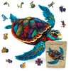 Animal Jigsaw Puzzle > Wooden Jigsaw Puzzle > Jigsaw Puzzle A3+Drewniane pudełko Vibrant Sea Turtle - Jigsaw Puzzle