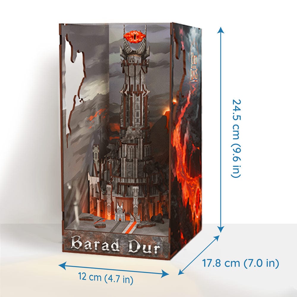 Book Nook Kits 254 Pieces | 17.8×12×24.5 cm (7.0" × 4.7" × 9.6") Barad Dur - DIY Book Nook Kit