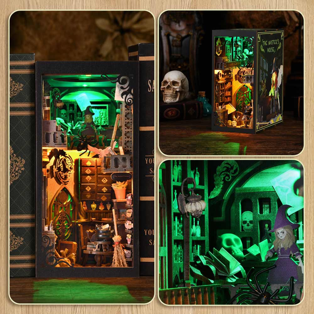 3D Wooden Puzzles 391 Pieces | 9.1"x7.1"x4.3" The Little Alchemist’s Haven - DIY Book Nook Kit
