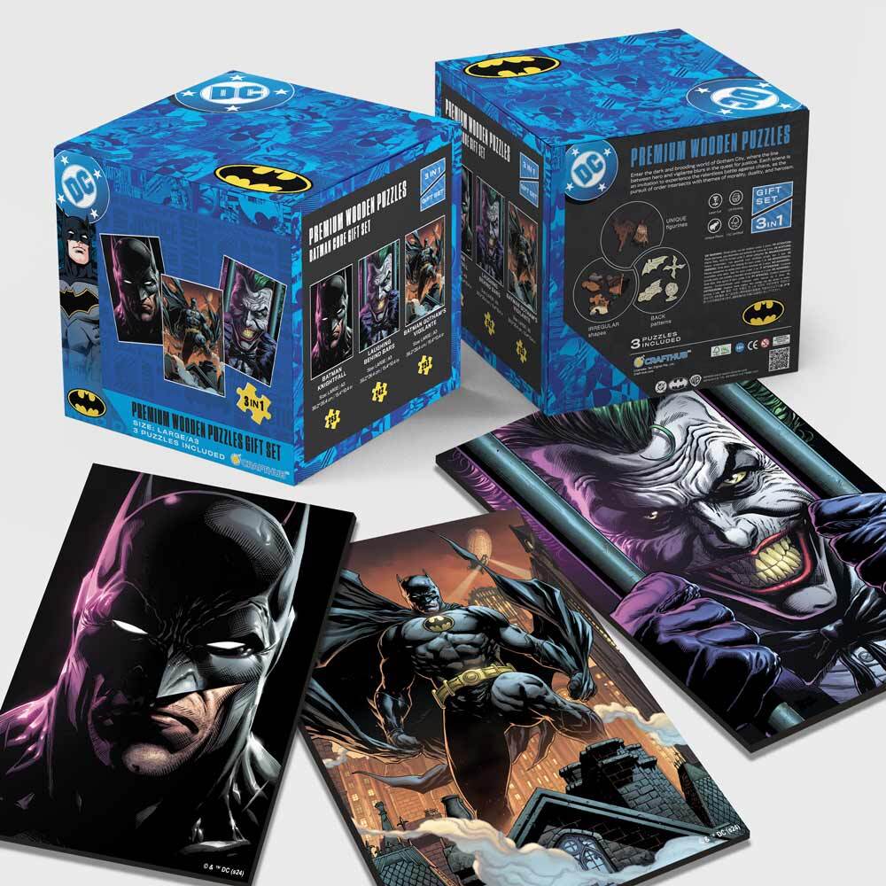 Animal Jigsaw Puzzle > Wooden Jigsaw Puzzle > Jigsaw Puzzle 3 x A3 Size L Wooden Jigsaw Puzzles + Gift Box 3-Pack BATMAN AND THE JOKER™ - Wooden Jigsaw Puzzle Gift Set + Extra $30 Off