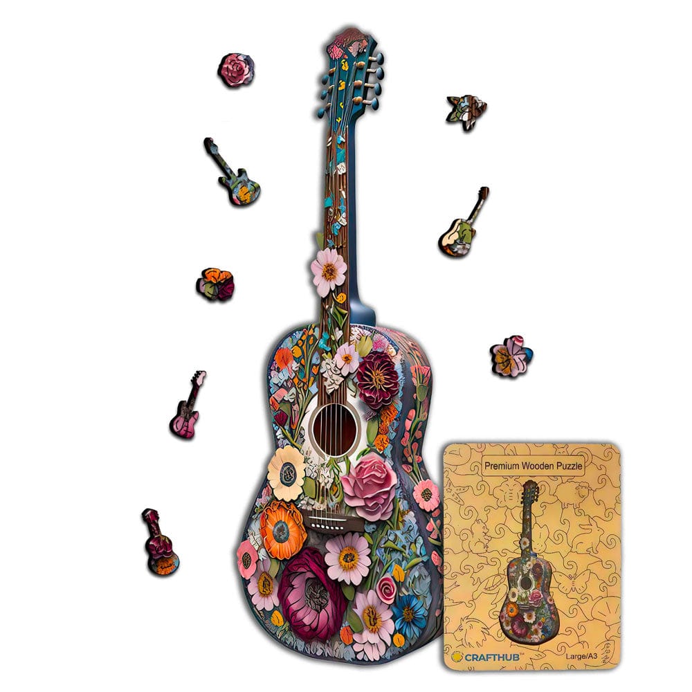 Animal Jigsaw Puzzle > Wooden Jigsaw Puzzle > Jigsaw Puzzle A3+Drewniane pudełko Guitar - Jigsaw Puzzle