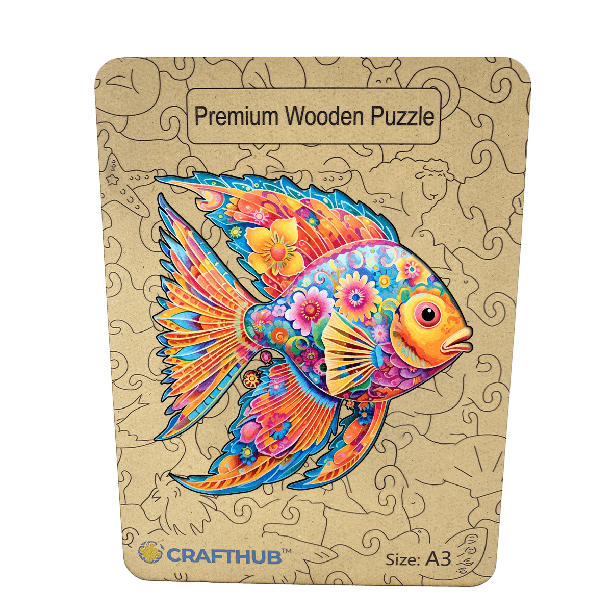 Animal Jigsaw Puzzle > Wooden Jigsaw Puzzle > Jigsaw Puzzle A3+ Drewniane pudełko Fish - Jigsaw Puzzle